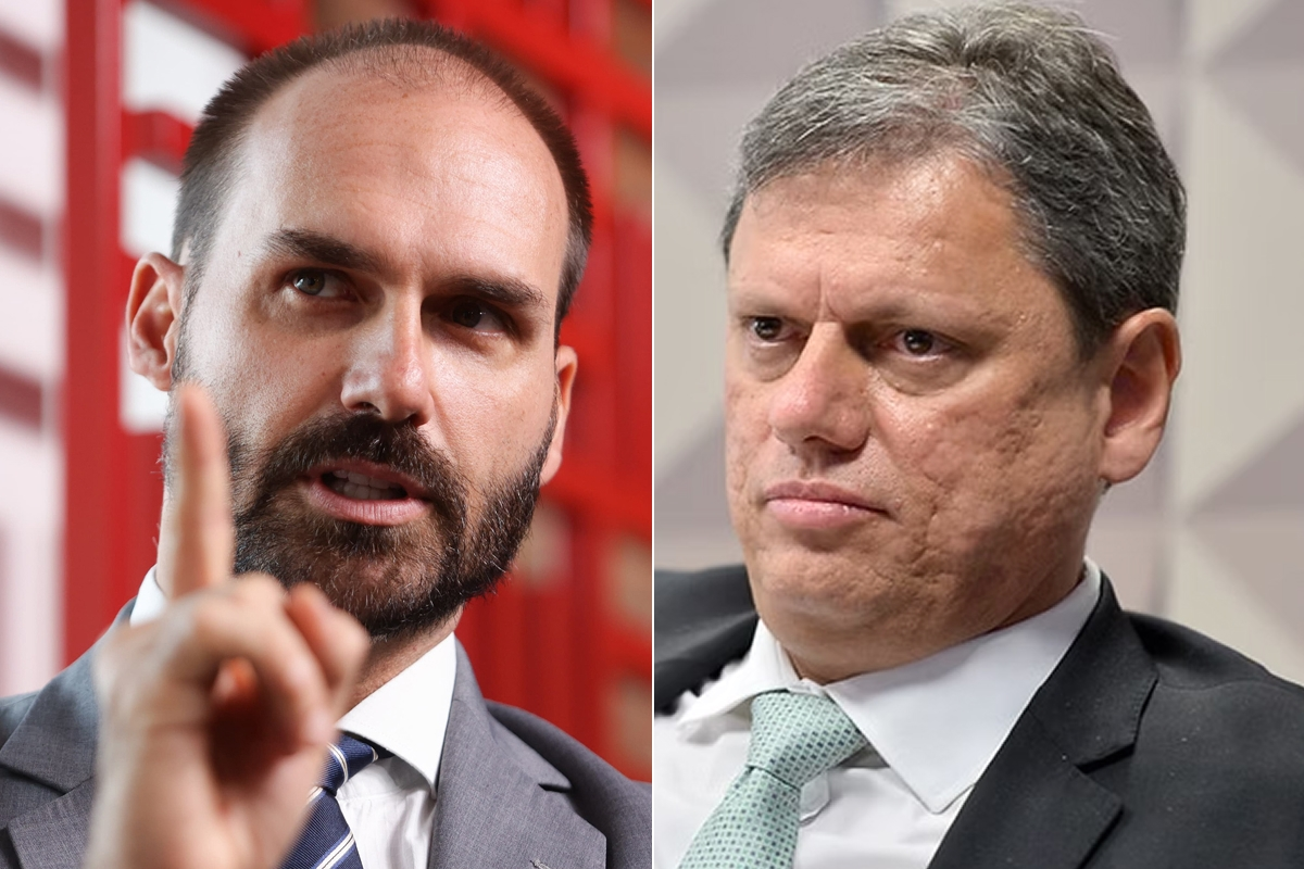 O deputado federal Eduardo Bolsonaro (PL-SP) intensificou suas críticas ao governador de São Paulo Tarcísio de Freitas (Republicanos-SP) nas redes sociais, mantendo o tom de confronto apesar dos pedidos de moderação de aliados políticos. 7 image 22
